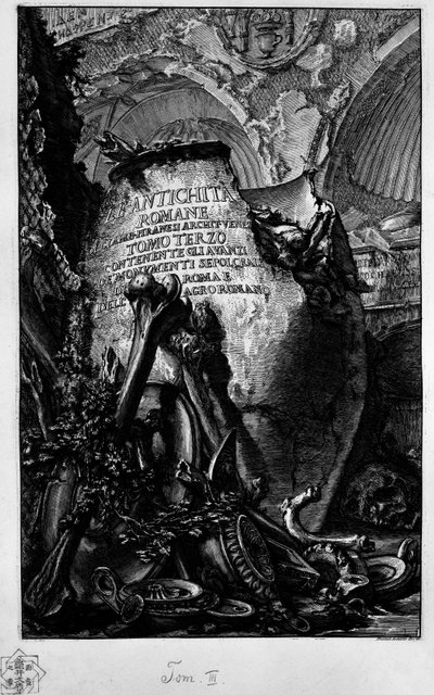 Titelseite für Band 3 von Giovanni Battista Piranesi
